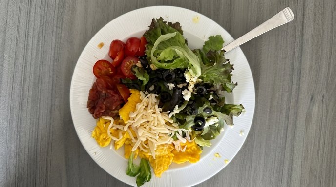 My eggs and salad